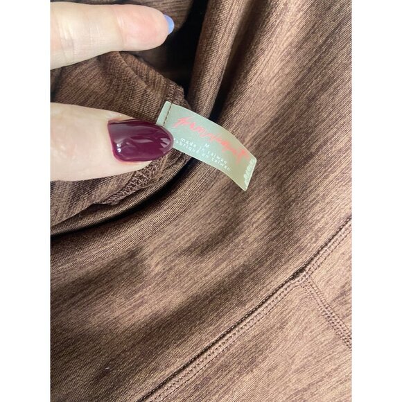 Free People Zen Again Flare Leggings Heather Espresso-sz Medium - Picture 4 of 16